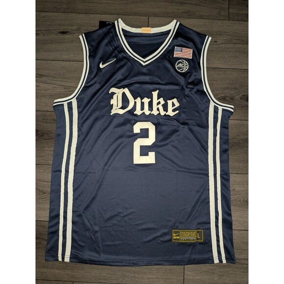 Other - Cooper Flagg #2 Duke Dark Blue Elite Devils Stitched Jersey Men's Large